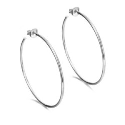 Pendientes de aro fino en Plata de ley 925