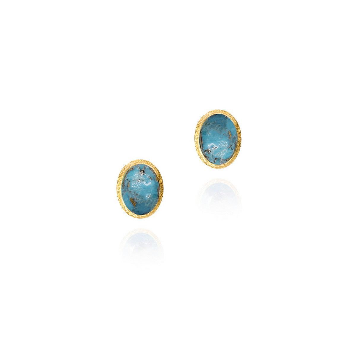 TURQUOISE earrings sterling silver/gold vermeil