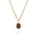 GARNET pendant sterling silver/gold vermeil