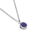 Hexagonal Lapislazuli Pendant in Silver