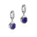 Pendientes hexagonales de Lapislázuli en Plata
