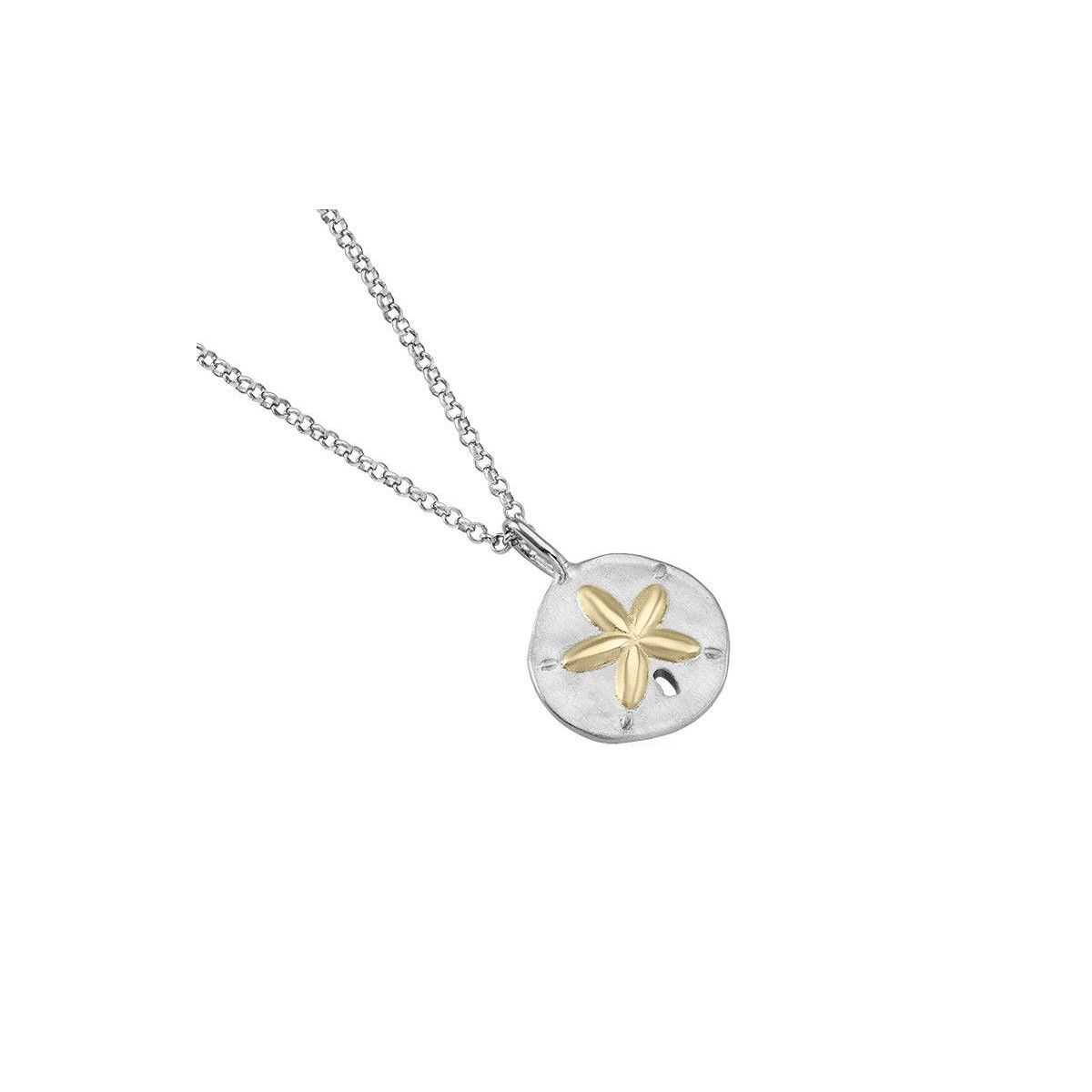 Star pendant in sterling silver with gold vermeil