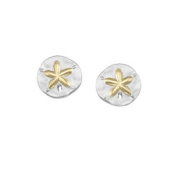 Pendientes de estrellas en plata con baño de Oro