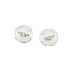 Pendientes ramitas en plata con baño de Oro