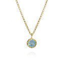 Aquamarine pendant in sterling silver with 18K gold vermeil