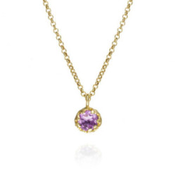 Amethyst pendant in sterling silver with 18K gold vermeil