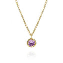 Amethyst pendant in sterling silver with 18K gold vermeil