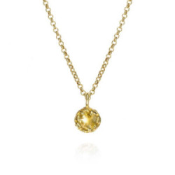 Citrine pendant in sterling silver with 18K gold vermeil