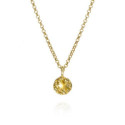 Citrine pendant in sterling silver with 18K gold vermeil