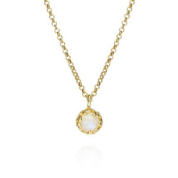 Rainbow Moonstone pendant in sterling silver with 18K gold vermeil