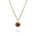 Garnet pendant in sterling silver with 18K gold vermeil