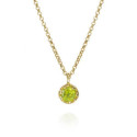 Peridot pendant in sterling silver with 18K gold vermeil