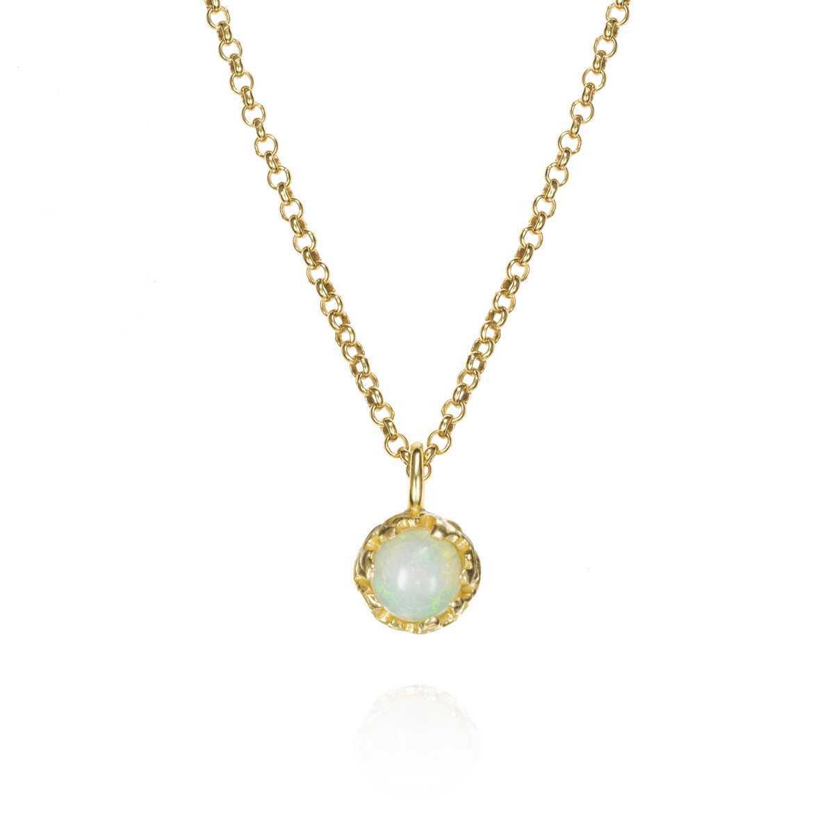 Opal pendant in sterling silver with 18K gold vermeil