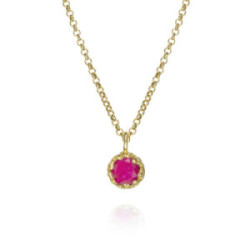 Ruby pendant in sterling silver with 18K gold vermeil