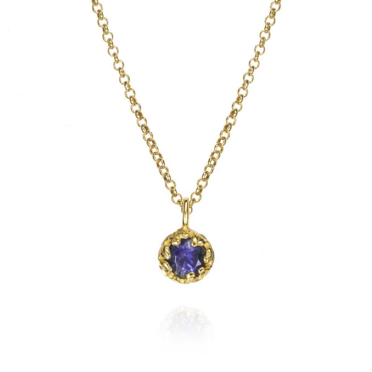 Sapphire pendant in sterling silver with 18K gold vermeil