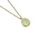 Green Amethyst Midi Pendant in Sterling Silver with 18k Gold Vermeil