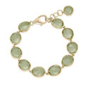Green Amethyst Bracelet in Sterling Silver with 18k Gold Vermeil