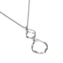 Irregular pendant with two links in sterling silver