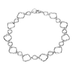 Necklace with irregular shapes in sterling silver