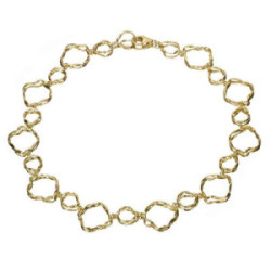 Necklace with irregular shapes in sterling silver with 18k gold vermeil
