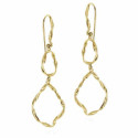 Irregular hook earrings in sterling silver with 18k gold vermeil