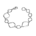 Pulsera eslabones irregulares plata de ley