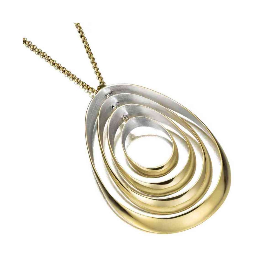 Colgante BUBBLE en plata. Vermeil de Oro de 18k