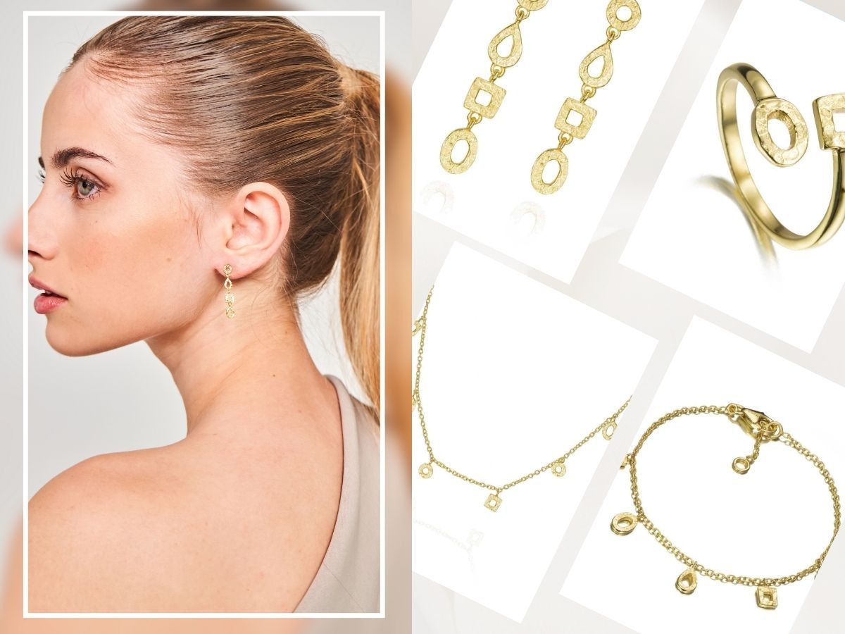 Colección de Joyería de 18K Baño de Oro Quilates