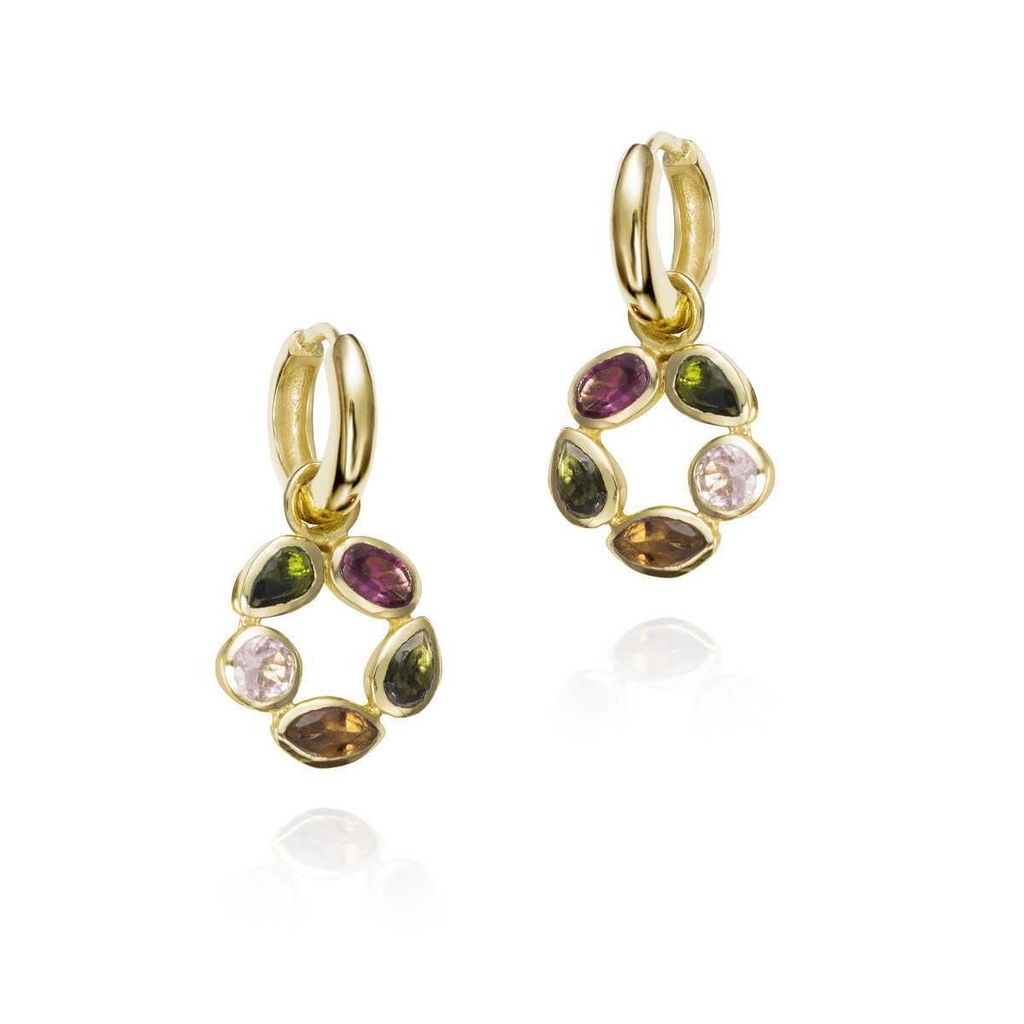 Pendientes con baño de oro de 18 quilates
