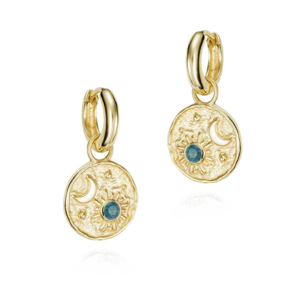 Pendientes Nuggets de Plata. Baño de Oro 18k