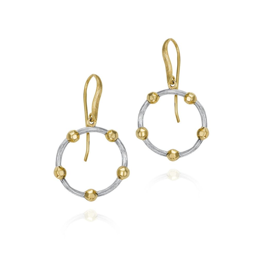 Designer jewelry gold accented earrings